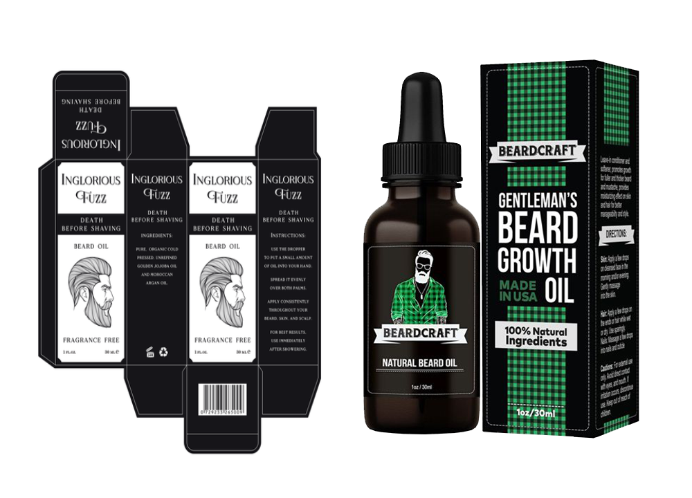 beard oil packaging