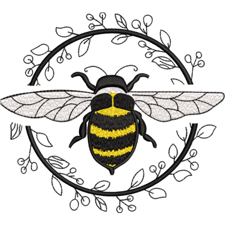 Bee Embroidery Design