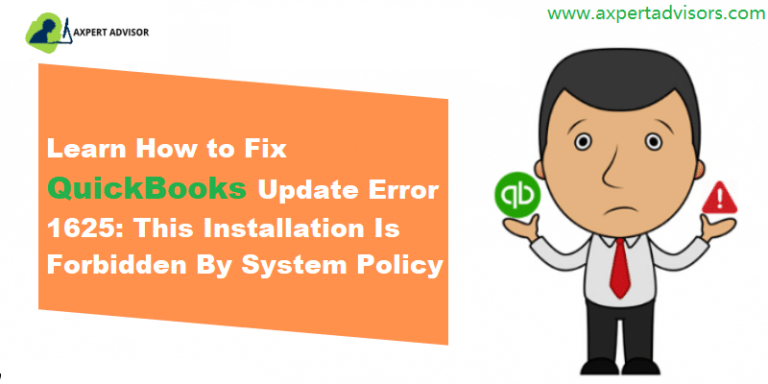 Fix QuickBooks error code 1625