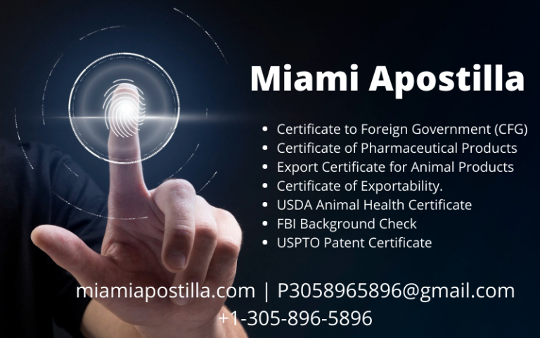 Miami Apostilla Pride in Providing Fast FBI Background Check