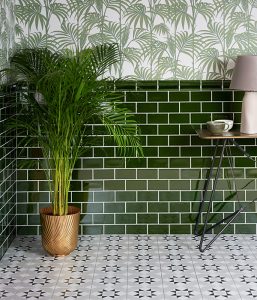 Green Crackle Metro Tiles