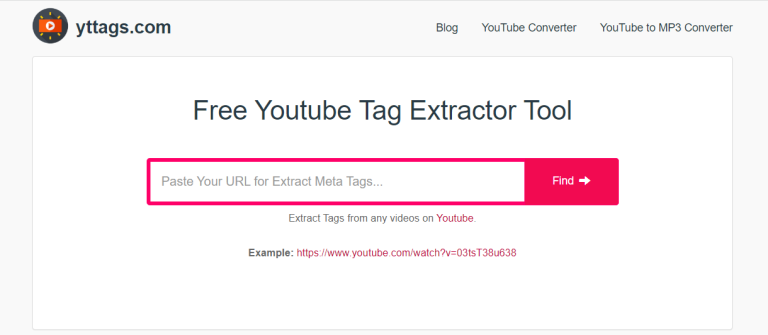 youtube tag extractor