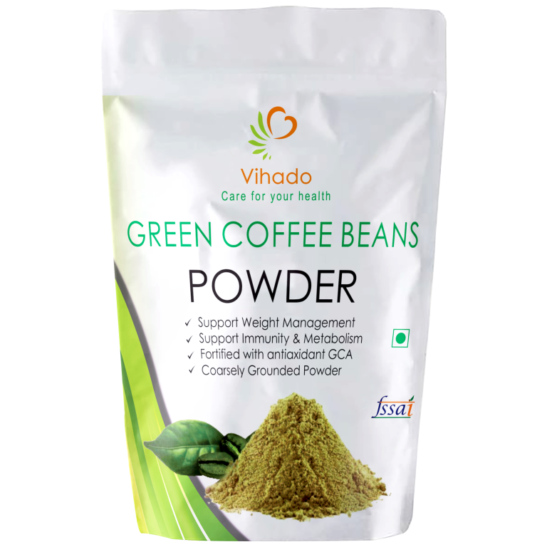 green coffee beans powder