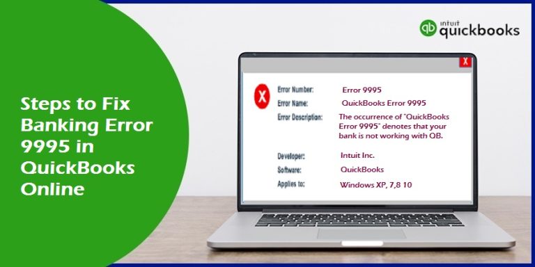 QuickBooks Banking Error Code 9995 - Featured Image