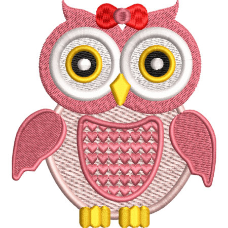 Owl Embroidery Design Digitizing Service