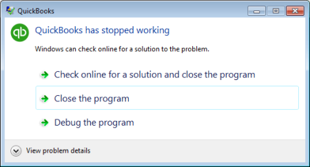 QuickBooks not responding