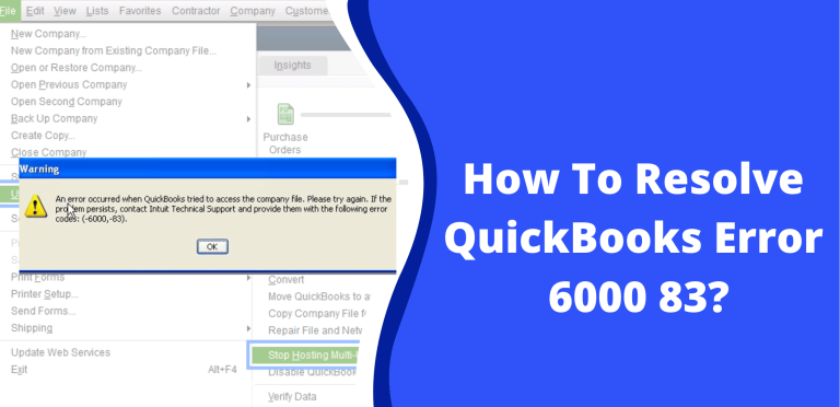 QuickBooks Error 6000 83